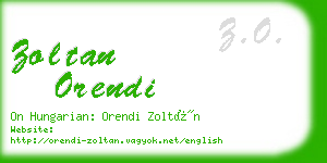 zoltan orendi business card